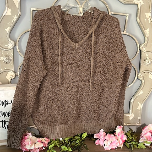Chunky Brown Sweater B Original Boutique Roomy Comfy Womens Small Medium Hoodie - Picture 1 of 11
